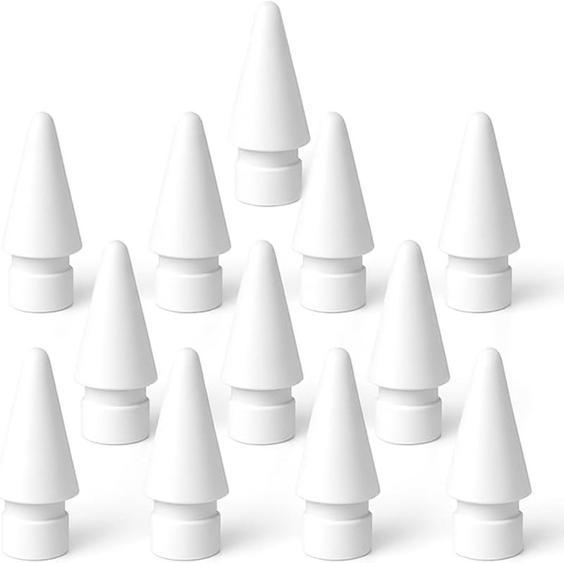 BXVX Apple Pencil Tips Replacement（12-Pack） – Premium White Precision Drawing Nibs Compatible with Apple Pencil Pro, USB-C, Gen 2 & 1 - Image 1